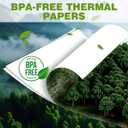 TUXIYA 500 Sheets Thermal Printer Paper 8.5 x 11 Inch,BPA free Advanced Thermal Printing, US Letter Size Thermal Paper Compatible Most Portable Printers