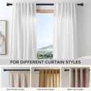 VOIIY Curtain Rod 36-88 Inch, Black 1 Inch Adjustable Heavy Duty Curtain Rod for Windows, Modern Window Treatment Rods, Single Side Telescopic Splicing Drapery Rods, Easy Installation