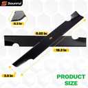 6-Pack Mower Blades for Bad Boy 54 inch Deck, Compatible with 038-0005-00 MZ Magnum ZT 54, High-Lift Commercial Grade Replacement Blades (6pc)
