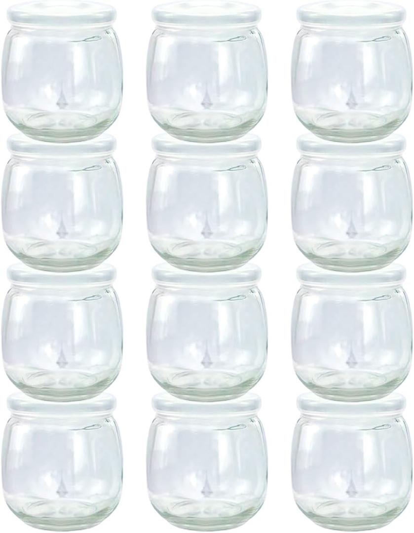 Baby Food Storage Containers,12 Pack Baby Food Containers with Lids,6 oz Glass Baby Food Jars,Small Snack Containers for Toddlers,Thickened Baby Food Storage Containers for Infant and Baby