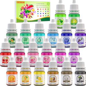 20 Color Bath Bomb Soap Dye - Liquid Food Grade Soap Coloring for DIY Soap Making, Slime Supplies, Handmade Bath Bombs - Vibrant Rainbow Skin Safe Bath Bomb Colorant for Bath Bomb Supplies Kit, Crafts (20Colors x 6ml)