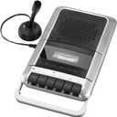 PROSCAN Cassette Player & Recorder with Microphone, Headphone Jack, Aux in, Black