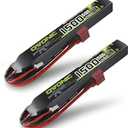 OVONIC Lipo Battery 7.4v 1500mAh 2S 50C Lipo Battery with T Plug (2 Pack)