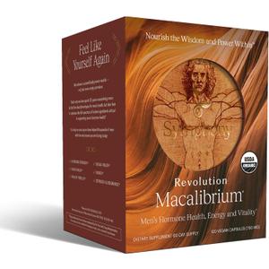 Revolution Macalibrium - Natural Concentrated Gelatinized Maca Supplement to Support Men's Hormone Health, Energy, Strength, Power, and Reproductive Health -120 Vegan Capsules (60 Day Supply)