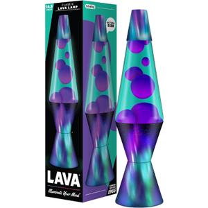The Original Lava Lamp - 14.5" Aurora Borealis Classic Liquid Motion Lamp - Purple Wax and Blue Liquid 