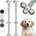 Caldwell's Pet Supply Co. Dog Potty Bells, Dog Door Bell, Bells to Go Outside, Potty Training Bell, Dogs Doorbell, Dogs Potty Doorbell, Ring to Go Pee, All Breed Puppy Training Tool - Gray (Set of 2) (Grey)