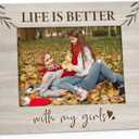 Life Is Better with My Girls Picture Frames, Mom of Girls Photo Frame, Girl Mom Gifts for Mother Father, Mother and Daughter Wooden Photo Frames for Tabletop or Wall Hanging 5x7