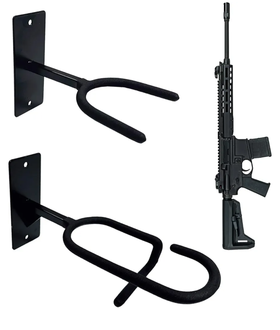 Gun Rack Wall Mount Rifle Shotgun Wall Mount Indoor Adjustable Vertical Gun Holder