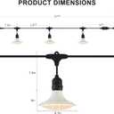 Outdoor LED Grow Lights, Waterproof String Grow Light, Full Spectrum Plant Growing Lights with 22Ft Cord, 6 Lights for Outdoor, Greenhouse Planting, Rainproof and Windproof
