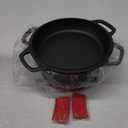 2-in-1 Pre-Seasoned Cast Iron Dutch Oven Pot with Skillet Lid Cooking Pan, Cast Iron Skillet Cookware Pan Set with Dual Handles, Indoor Outdoor for Bread/Frying/Baking/Camping/BBQ, 5 Qt