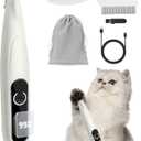 Upgrade Sharper Dog Paw Trimmer with LED Light, Low Noise Paw Trimmer for Dogs, Cordless Type-C Rechargeable Dog Clippers for Grooming Paws, Ears, Face, Rump