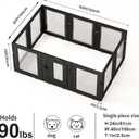 Clear Acrylic Dog Playpen with Door, Puppy Playpen for Indoor Use with Heavy Duty Door Lock, Easy Assemble Pet Pen Fence for Small Dogs and Puppies (Black, 24 in-H, 10 Panel)