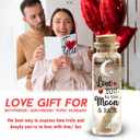 Valentines Day Gifts for Boyfriend Girlfriend, Mothers Day Presents For Mom From Daughter Son, I Love You to the Moon and Back Message In a Glass Bottle - Anniversary Romantic Gift For Wife Husband