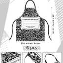 Honeydak 6 Pcs Halloween Composition Notebook Group Costumes for Adults Halloween Teacher Group Cosplay Apron Props Gifts for Women Man Teachers Librarians Holiday Party