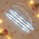 JellyArch 50 Pack Wedding Glow Sticks for Reception LED Foam Light up Sticks with Ribbon Light Stick Bulk with White Flashing for Wedding Send Off Party Favors, Dance Floor, Birthday