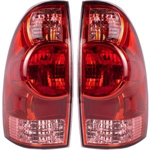 Boine Tail Light Compatible With 2005-2015 Toyota Tacoma Pickup Driver and Passenger Side Rear Brake Lamp Tail Light Bulb and Harness Included