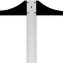 Alumicolor 12-inch Non Slip Standard Aluminum T-Square for Art Framing & Drafting, Silver