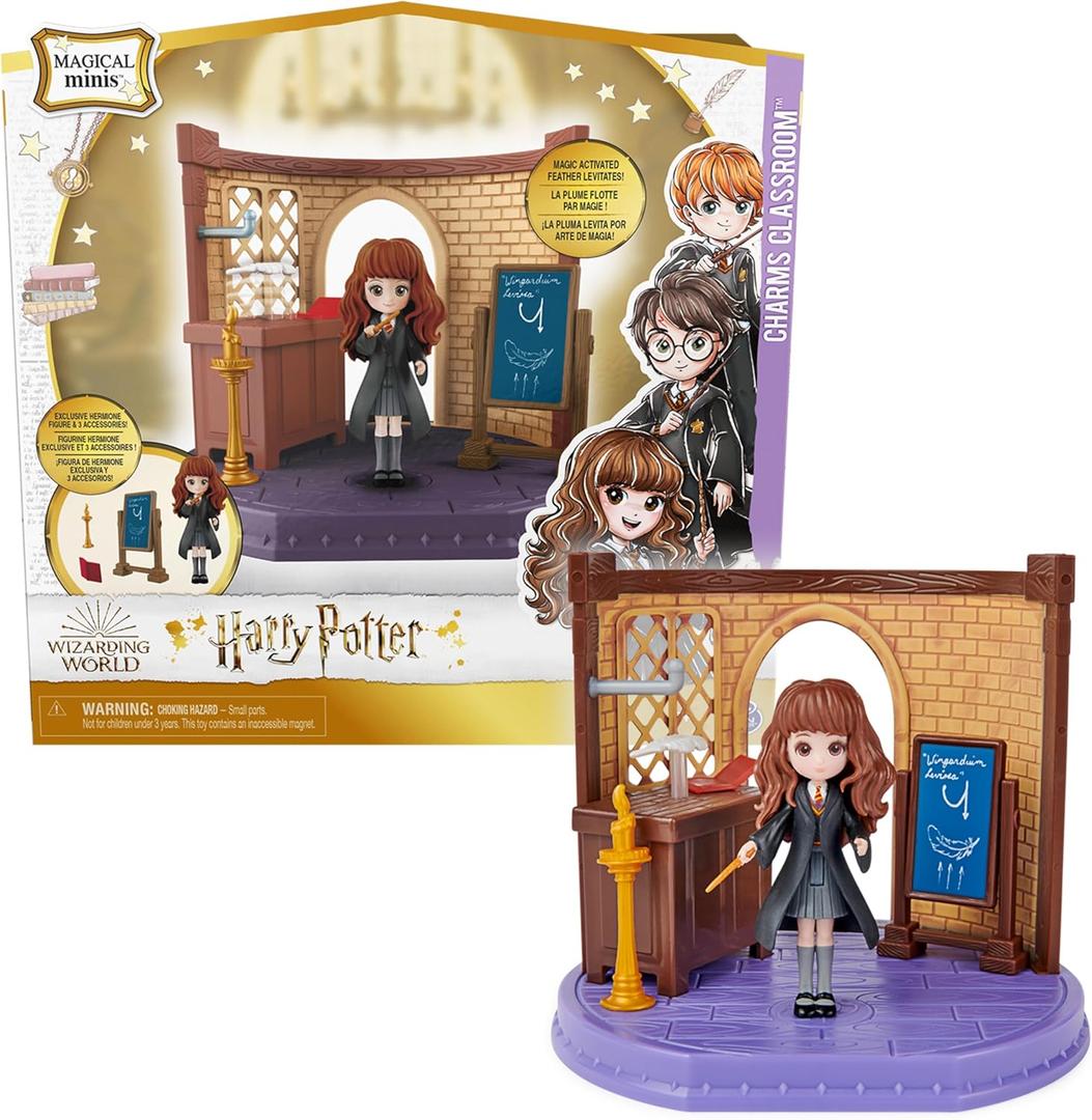 Wizarding World Harry Potter, Magical Minis Charms Classroom with Exclusive Hermione Granger Figure and Accessories, Kids Toys for Ages 5 and up