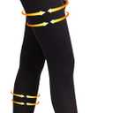 Medical Compression Pantyhose for Women Men, 15-20 mmHg Compression Tights, Closed Toe Graduated Compression Stockings, High Waist Compression Leggings, Support Hose for Varicose Veins, Edema (Large, Black)