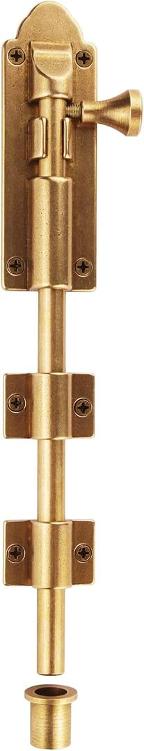 Heavy Duty Cane Bolts Latch Garage Bolts10", Extra Lengthen Solid Bronze Sliding Bolt- Barrel Bolt Door Latch Oil Rubbed Bronze Large Sliding Bolt Door Locks,Drop Pin Bolts Cane Gate