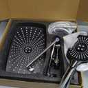 Shower Head with Handheld, 12 Inch Dual Shower Head with Extension Arm, High Pressure Rain Shower Heads, Rainfall Waterfall Showerhead with 3-Way Diverter - Height/Angle Adjustable(Chrome)