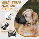 Dog Muzzle, Soft Mesh Muzzle for Large Medium Sized Dogs, Reflective Adjustable Lightweight Dog Muzzle for Scavenging Biting Grooming Chewing Vet Visit, Allows Panting Drinking, Medium