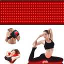 Red Light Therapy Pad 31.5" x 11.8" Large Mat 660nm & 850nm Infrared Light Therapy Devices Wearable Wrap Belt for Full Body Shoulders Waist Back Knee Joint Muscle Pain Relief