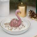 Flamingo Ring Dish, Jewelry Holder, Jewelry Holder Dish, Flamingo Decor, Thanksgiving, Christmas