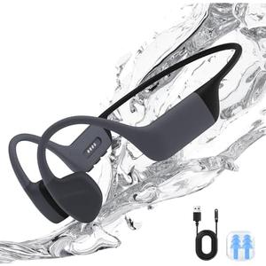 Tevese Bone Conduction Swimming Headphones Underwater, IPX8 Waterproof Bluetooth 5.4 Open Ear Headphones with 32G MP3 Memory for Swimming, Running, Cycling