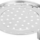 Steam Holder, Stainless Steel Steam Rack Round Steaming Tray Cooling Rack Insert Accessories with Supporting Feet for Pots Pans,10.2x10.2x1.9 in