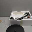 Seaside village Arc Floor Lamps for Living Room, Modern Standing Lamp with Adjustable Hanging Drum Shade, Tall Pole Lamp with Foot Switch, Over Couch Arched Reading Light for Bedroom, Office (Black)