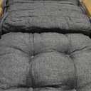 Chair Cushions for Dining Chairs, Dining Chair Cushions, Tufted Indoor Chair Pads with Ties & Non Slip Backing, Seat Cushions for Kitchen Chairs 16.5 x 16.5 x 3.5, Set of 6, Grey