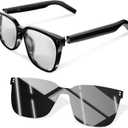 Smart Glasses-Clear Anti Blue Light Bluetooth Glasses + Magnetic Clip-On Sunglasses,UV400 Protection, Hands-Free Calls& Audio, for Indoor/Outdoor