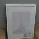 upsimples 16x20 Picture Frame, Display Pictures 11x14 with Mat or 16 x 20 Without, Wall Hanging Poster Frame, White, 1 Pack