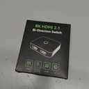 GANA HDMI 2.1 Switch, 8K HDMI Switcher Splitter Bi-Directional 2 in 1 Out, 4K@120Hz,8K@60Hz, 48Gbps Aluminum Ultra HD HDMI Hub Compatible with PS5/4,Xbox,Roku,Apple TV,Fire Stick (Gray)