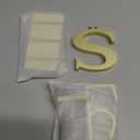 Paulmele Monogrammed Christmas Stocking Holder with Initials, 2 in 1 Garland and Stocking Letter Hanger for Mantle, 2 Hooks Gold Letter Stocking Holder for Xmas Fireplace (Letter-S)