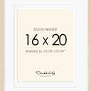 16x20 Picture Frames Matted for 11x14 and 12x16 Picture, Solid Wood with Oak Wood Grain, Double Mats Photo Frame with Plexiglass Fits 3 sizes, Tabletop or Wall Mounting Display, Oak