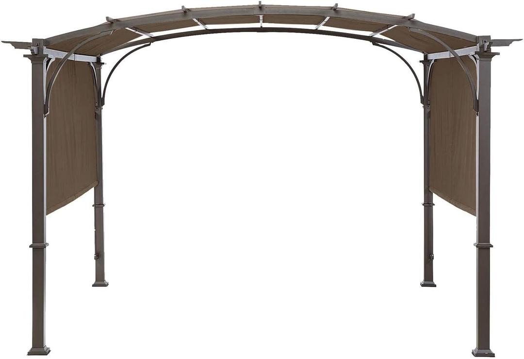 Universal Doubleton Steel Pergola Replacement Cover for Pergola Structures L-PG080PST, 80''x 205'' (Brown)