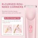 Dermave Bikini Shaver,Bikini Trimmer for Women,2 in 1 Dual Head Waterproof & Painless Electric Razors for Pubic Hair(Pink)