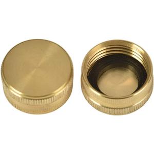 2 Pack 3/4" Brass Garden Hose End Caps with Washers