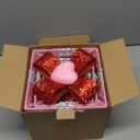 Timer & 8 Mode 3 Pack Valentines Decorations Pink Valentines Lighted Gift Boxes with Hearts Red Glitter Bow 60 LED Battery Operated Present Box Pink Decor for Indoor Outdoor Xmas Wedding Christmas