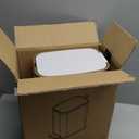 CEROELDA Small Bathroom Trash Can with Lid Soft Close-5L/1.3 Gal Stainless Steel Garbage Can-Step Pedal Wastebasket Slim Trash Bin for Office, Bedroom, Toilet, Live Room-White