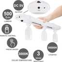 BIGLIGHT LED Track Light, Dimmable Accent Lighting with Rotatable Heads, Plug in Spotlight with Remote for Lighting up Kitchen Sink Cabinet Gallery Picture Bathroom Basement Artwork