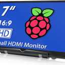 Raspberry Pi Screen 7" Small HDMI Monitor 800x480 LCD Display Screen, Plug & Play for Rspberry Pi 5/4/3 Win11/10/8/7 (Non-Touch)