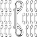 ERKOON 3.5 inch Double Ended Snap Hooks,110lbs Metal Clips Load Capacity Zinc Alloy Double Sided Clips Heavy Duty Trigger Snap for Dogs Leashes/Water Bucket/Horse Feed/Hammocks Bolt Snap (20 Pack)