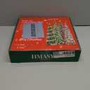 HMASYO 6 FT Pop Up Tinsel Christmas Tree with 100 Colored Timer Lights & Remote, Red Green Collapsible Artificial Pencil Tree Xmas Decoration for Home, Office, Party, USB Powered, Easy Assembly