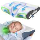 Derila Cervical Neck Pillow for Sleeping - Ergonomic Neck Support Pillow for Back, Stomach, Side Sleeper Contour Memory Foam Pillows for Shoulder Relief