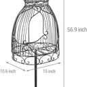 MyGift Vintage Style Black Metal Adjustable Dress Form Mannequin for Women, Garment Rack Form Fitting Dress Display Stand