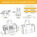Cat Carrier Pet Dog Carrier Airline Approved for Puppy Kitten Carriers Under 15lb, Collapsible Soft Sided TSA Approved Travel Carrier-Grey