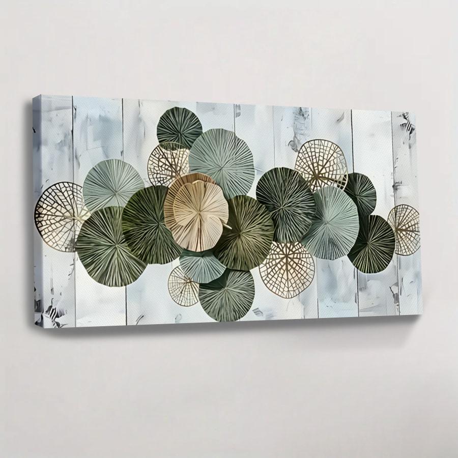Wall Art Simple Wall Decor Green and Yellow Canvas Painting Abstract Wall Art for Bedroom Living Room Dining Room Home Office Decor 30"x60" with Framed (48L" x 24W")